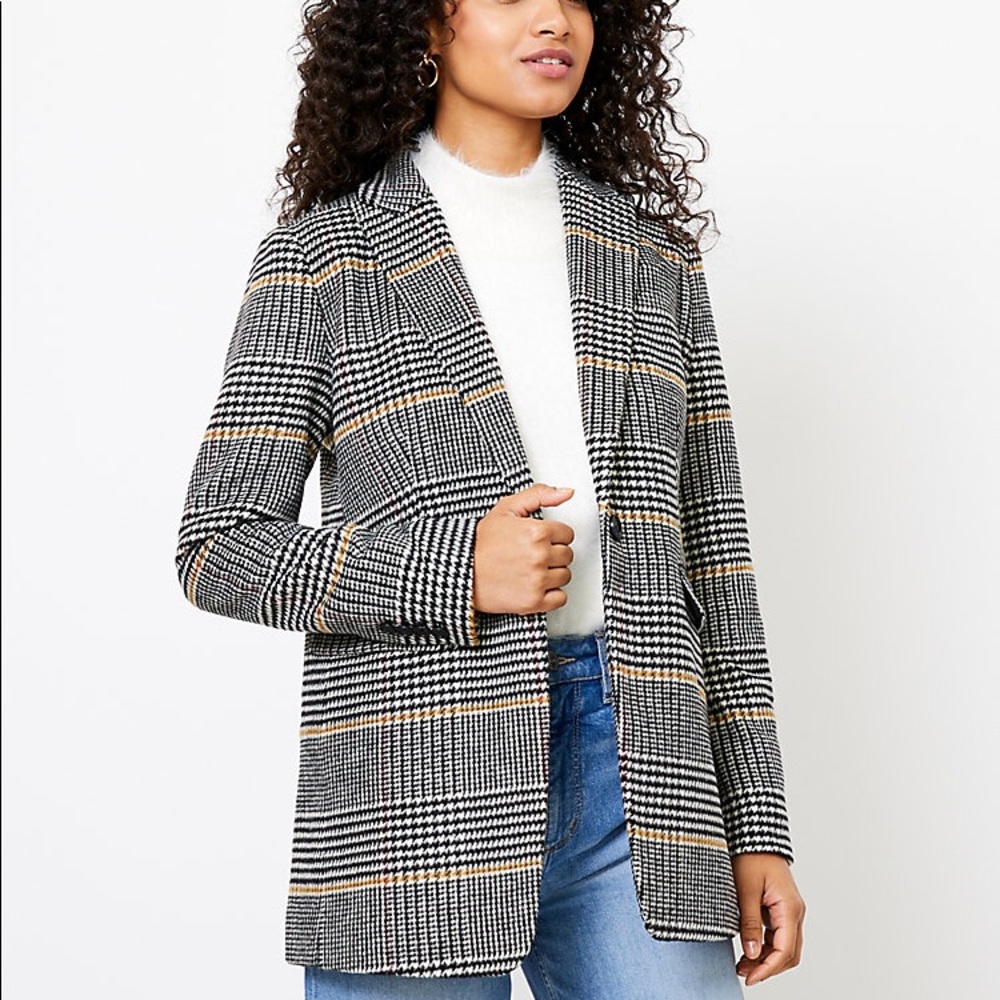 Loft Plaid Modern Blazer